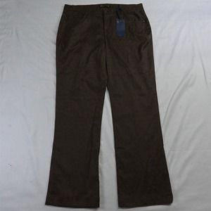 NEW A-Line 14 Brown Pattern 5 Pocket‎ Casual Womens Pants